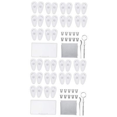 BUTIFULSIC 2pcs Replacement Eyeglass Nose Pads Glasses Repair Silicon 10 Steel Nose Pads Tools