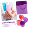 GOOHOCHY 2pcs Period Cup Storage Case Microwave Sterilization Box for Women Accessories High-Temperature Resistant Cleaning Container Purple Pink view 2