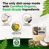 S.M.O.C. Skincare Dish Soap Bar - Certified Organic, Unscented Solid Dishwashing Soap Block - Palm Oil-Free, Vegan All Natural Soap Cleaner for Dishes made from Food-Grade Ingredients - (1) view 3