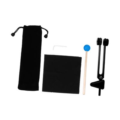 CORHAD 1set Aluminum Alloy Healing Tuning Fork Triangular Handle Includes Drumstick Bag for Sound Therapy Yoga and Meditation Heart Chakra Tuning Fork Random Color