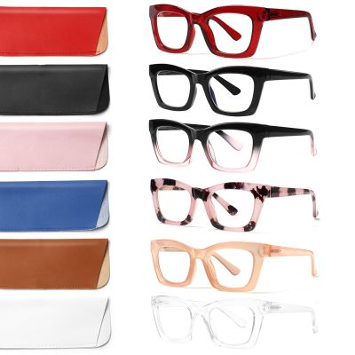 ZOECENT 6 Pack Reading Glasses for Women Blue Light Blocking Computer Square Readers with Spring Hinge (Mix Color-5, 1.0, x)