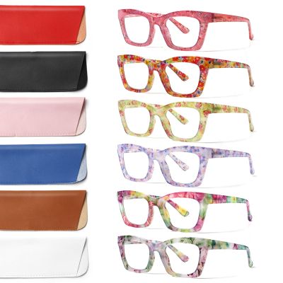 ZOECENT 6 Pack Reading Glasses for Women Blue Light Blocking Computer Square Readers with Spring Hinge (Mix Color-6, 4.0, x)