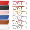 ZOECENT 6 Pack Reading Glasses for Women Blue Light Blocking Computer Square Readers with Spring Hinge (Mix Color-6, 4.0, x) view 1