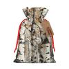 YKJJFVZ White Trees Camo Print Versatile Drawstring Christmas Gift Bags,Burlap Material,Xmas Wrapping Bags,Candy Bags view 1