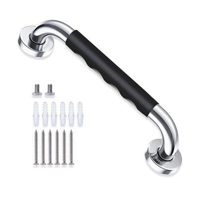 HAOHIZE Grab Bars for Shower, Safety Grab Bar 33.5cm Bathroom Anti Slipping Shower Handle Stainless Steel Silicone Cover Grab Bar Shower Grab Bars for Bathtubs