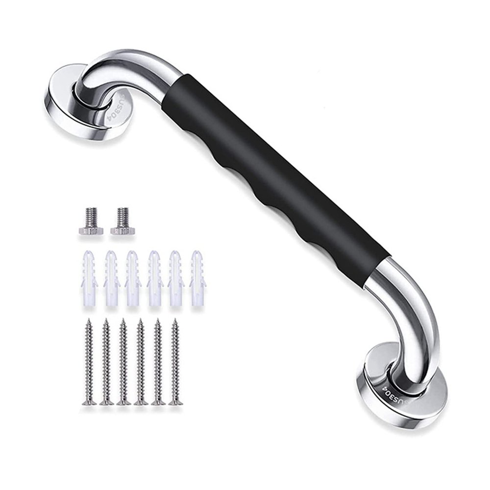 HAOHIZE Grab Bars for Shower, Safety Grab Bar 33.5cm Bathroom Anti Slipping Shower Handle Stainless Steel Silicone Cover Grab Bar Shower Grab Bars for Bathtubs