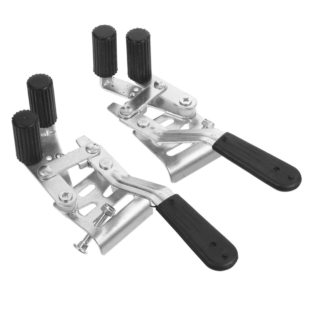 HAPINARY 2pcs Wheelchair Brake Accessories Replacement Kit Extend Handles Steel Plastic for Folding Wheelchair