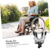 HAPINARY 2pcs Wheelchair Brake Accessories Replacement Kit Extend Handles Steel Plastic for Folding Wheelchair view 4