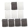 Baluue 10pcs Facial Cleaning Gloves Reusable Makeup Wash Mitts for Deep Cleansing and Exfoliating Soft Microfiber Face Scrubber White Gray view 1