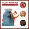 NONHAI Christmas Gift Bags Drawstring Wrapping Bags Lake Geneva Switzerland Xmas Goodie Bags Christmas Burlap Treat Bags for Christmas Presents Holiday Party Supplies Favors Bag view 4
