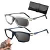 Sports Outdoor Aluminum Magnesium Ultra-Light Color-Changing Multi-Focal Reading Glasses, Anti Blue Light Glasses Women Men (2.5 x,2 Colors E) view 1