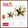HCBPWVQA gold star Christmas Gift Bag Burlap Xmas Gift Bags Large Drawstring Gift Bags w/Tag Christmas Wrapping Bags Xmas Candy Bag Reusable Holiday Gift Bag Party Favors Bags Medium view 3