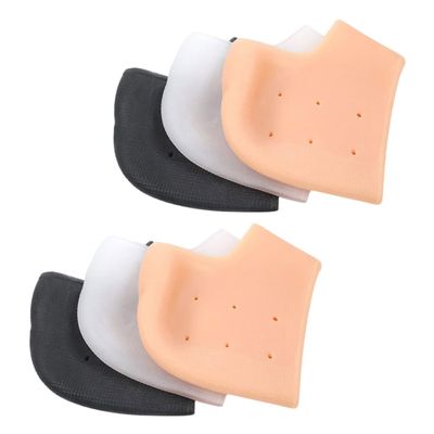 Outanaya 3pairs Breathable Heel Socks Protectors Heel Pad Cushion for Dry Cracked Medical-grade Material Sleeve