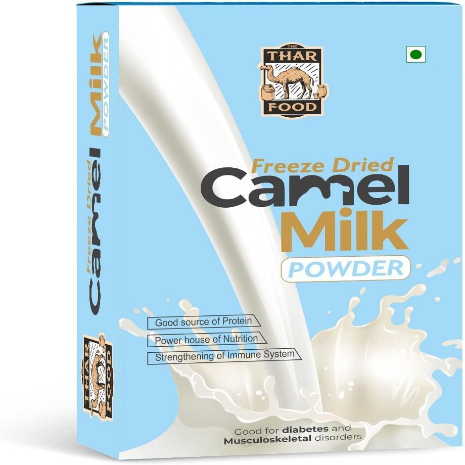 Camel Milk Powder - Camel Milk Powder for Height Growth - Freeze Dried 20gms x5 Pouch | 100 GMS