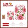 HCBPWVQA Polka Dot Flower Christmas Gift Bag Burlap Xmas Gift Bags Large Drawstring Gift Bags w/Tag Christmas Wrapping Bags Xmas Candy Bag Reusable Holiday Gift Bag Party Favors Bags Medium view 3