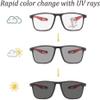 Sports Outdoor Aluminum Magnesium Ultra-Light Color-Changing Multi-Focal Reading Glasses, Anti Blue Light Glasses Women Men (2.0 x,2 Colors F) view 4