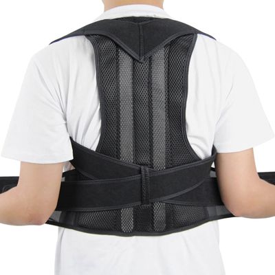 ZOCWJK XS-5XL Plus Size Posture Corrector Adjustable Back Support Lumbar Brace Upper and Lower Back Pain Relief Hunchback Correction Improve Posture for Neck, Back and Shoulder (Black-5X-Large
