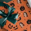 MyBienart Custom Face Wrapping Paper for Halloween, Personalized Funny Gift Wrap Paper Roll with Face Photo, Personalized Halloween Gifts Wrap Roll for Kids Women Men Boys Girls 58in x 23in view 4