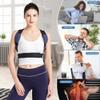 ZOCWJK Adjustable Clavicle Posture Corrector Comfortable Upper Back Brace Men Women Shoulder Neck Support Teenage Students Hunchback Correction Belt Posture Trainer (Black-Large view 3