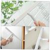 Healeved 2pcs Shaped Glass Wiper for Home Cleaning Window Squeegee Tool Hook for Bathroom Tile and Car Windshield Compact and Space-Saving Design White view 2