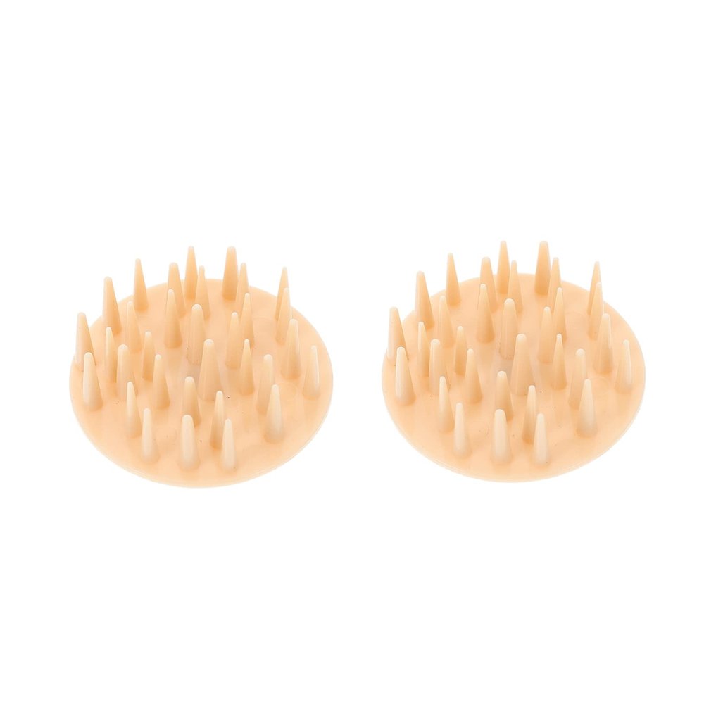KOMBIUDA 2pcs Silicone Hair Scalp Massager Brush Handheld Shampoo Brush for Deep Scalp Massage