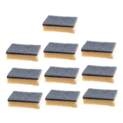 Healeved 10pcs Non-Scratch Kitchen Cleaning Sponge Durable Dish Washing Tool for Stubborn Dirt Versatile Scrub Sponge for Kitchen and Household Use