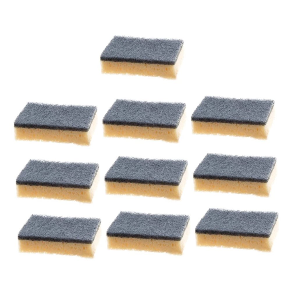 Healeved 10pcs Non-Scratch Kitchen Cleaning Sponge Durable Dish Washing Tool for Stubborn Dirt Versatile Scrub Sponge for Kitchen and Household Use