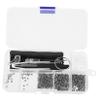 Anneome 1set Eyeglasses Repair Kit Replaceable Screws Nose Support Pads and Eyeglass Screwdriver Lightweight and Portable Eyewear Maintenance Tools for Travel and Everyday Use view 1