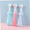 BELLIFFY 3pcs Cute Soft Bristle Toothbrush for Boy Girl Decorative Toothbrushes with Anti-Slip Handle Safe Materials for Toddlers Oral Care Red Blue Green view 4