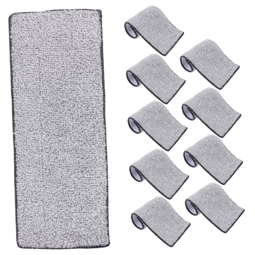 10pcs Microfiber Mop Replacement Pads for Floor Cleaning Absorbent Durable Compatible with Hardwood Tile and More Easy to Install and Washable Mopping Head Pads
