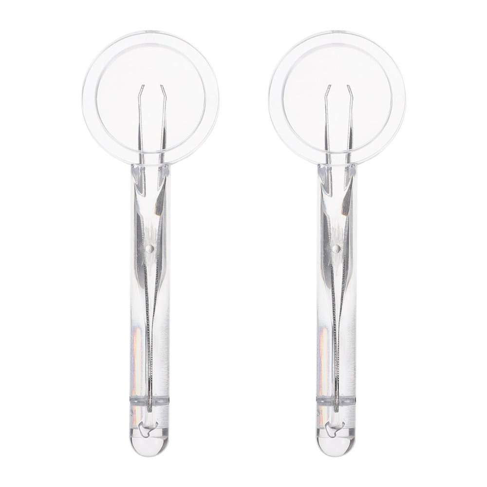 Gogogmee 4pcs Handheld Magnifying Glass Tweezers for Home Repair Lightweight Portable Glass Lens for Jewelry Inspection and Reading Multi-Functional Tool White Design