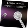 Gogogmee 4pcs Handheld Magnifying Glass Tweezers for Home Repair Lightweight Portable Glass Lens for Jewelry Inspection and Reading Multi-Functional Tool White Design view 3