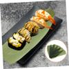 AUTSUPPL 100pcs Bamboo Leaves Sushi Tray Decor Realistic Fake Leaves for Sashimi Photography and Japanese Cuisine Presentation Natural Sushi Decoration Grass for Parties and Gatherings view 4