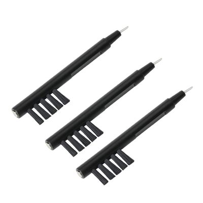 BUTIFULSIC 5pcs U-Shaped Hearing Aid Cleaning Brush with Wax and Magnet for Easy Maintenance Durable Design for Hearing Amplifiers Black