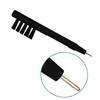 BUTIFULSIC 5pcs U-Shaped Hearing Aid Cleaning Brush with Wax and Magnet for Easy Maintenance Durable Design for Hearing Amplifiers Black view 3