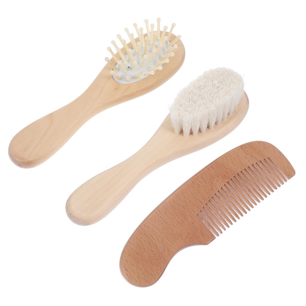 BESTonZON 1set Brush Set Gentle Grooming Kit for Newborns Scalp and Hair Brush Soft and for Delicate Scalp Care