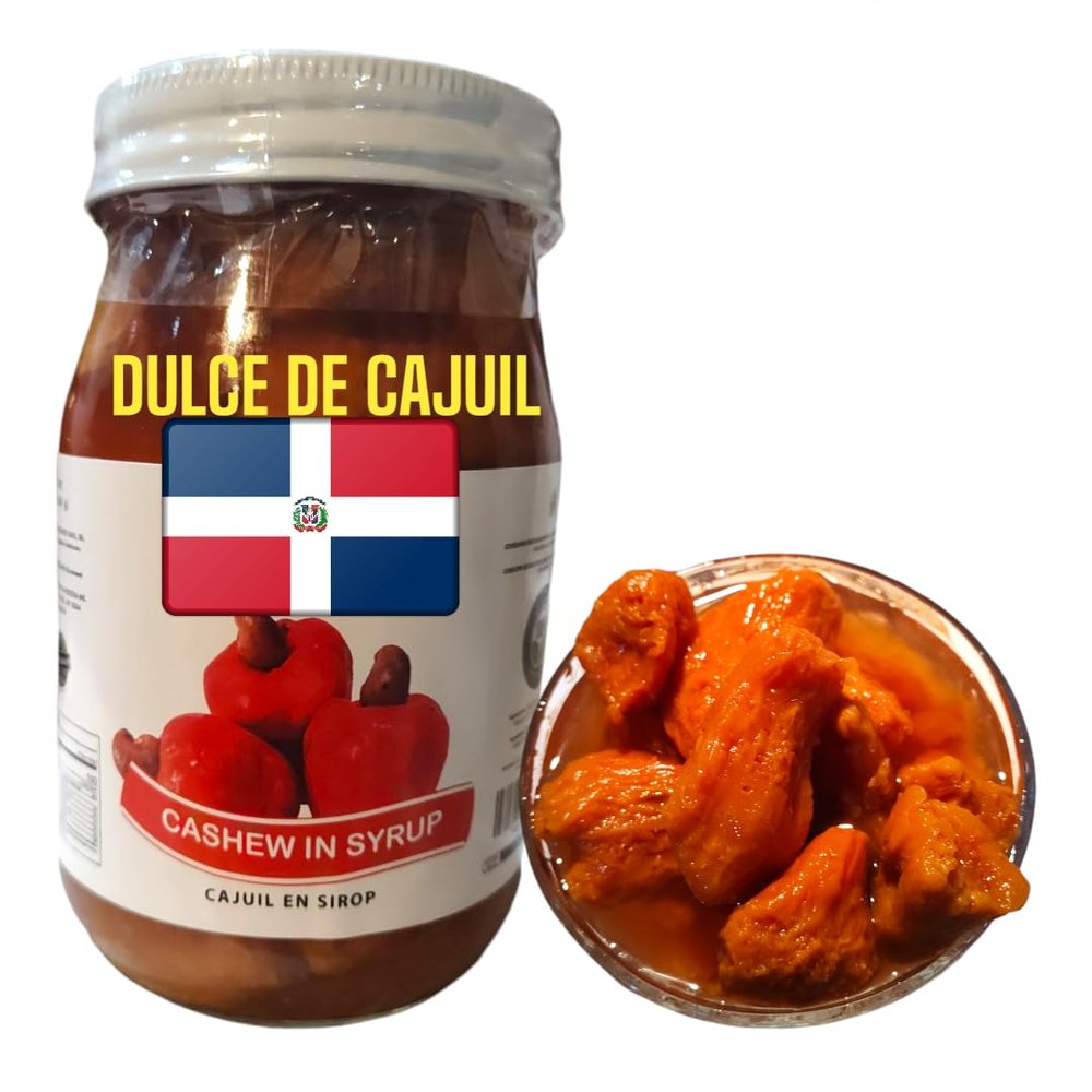 2 Dulce de CAJUIL DOMINICANO 2 bottle 20 oz Cajuil en Sirop - Maraones en Almibar 20 oz