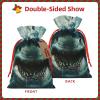YKJJFVZ Shark Cum Print Versatile Drawstring Christmas Gift Bags,Burlap Material,Xmas Wrapping Bags,Candy Bags view 3