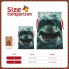 YKJJFVZ Shark Cum Print Versatile Drawstring Christmas Gift Bags,Burlap Material,Xmas Wrapping Bags,Candy Bags view 4