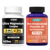 5 in 1 Magnesium & Vitamin B1 & B64 Month SupplyBioavailable 7 Form Supplement Support Heart, Muscles and Bone* - Gluten-Free - 120 Capsules view 1