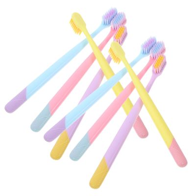 COLLBATH 10pcs Manual Soft Toothbrush for Adults Ergonomic Non-Slip Handle Gentle Wear-Resistant Bristles for Teeth Cleaning and Oral Care
