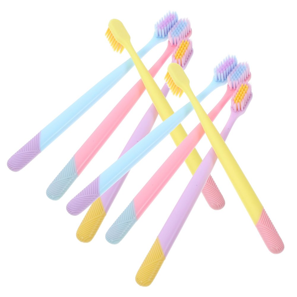 COLLBATH 10pcs Manual Soft Toothbrush for Adults Ergonomic Non-Slip Handle Gentle Wear-Resistant Bristles for Teeth Cleaning and Oral Care