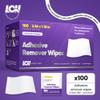 100 CT Adhesive Remover Wipes Strong & Effective Skin Adhesive Remover 2 Ply 2.56x1.18in (6.5x3cm) Medical Adhesive Remover for Bandage, Tape, Dressings, and Ostomy Residue - By Livaclean Health view 2