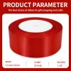 PQZKLDP Red Satin Ribbon 11/2 inches 25 Yards Craft Fabric Ribbons for Gift Wrapping,Handmade Bows,Party Decorations,Perfect for Wedding,Bridal Bouquet etc view 2