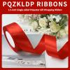 PQZKLDP Red Satin Ribbon 11/2 inches 25 Yards Craft Fabric Ribbons for Gift Wrapping,Handmade Bows,Party Decorations,Perfect for Wedding,Bridal Bouquet etc view 4