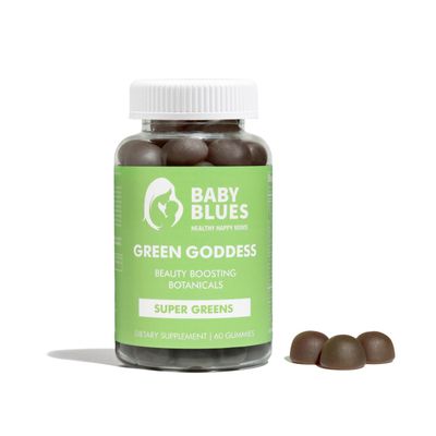 Baby Blues Green Goddess Gummies, 60 Count Dietary Supplement, Plant-Based, Gummy Form