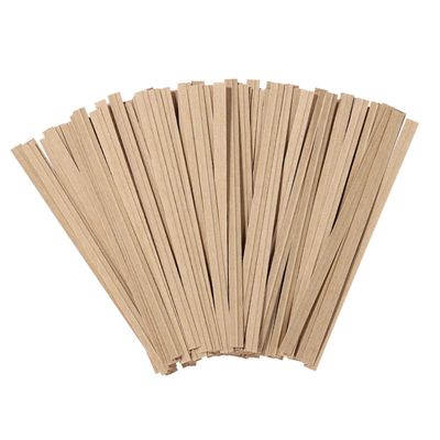Cabilock 1000pcs Kraft Paper Bread Sealing Ties for Party Candy Multi-Function Twisting Ties for Assorted Bag