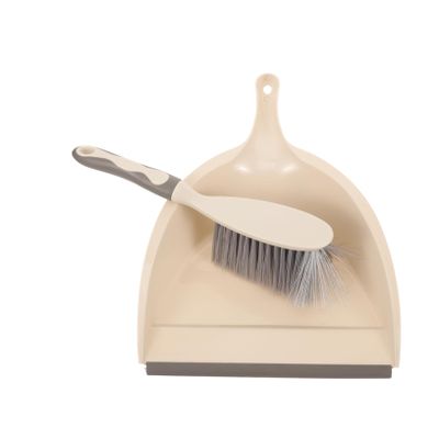SKISUNO Durable Mini Broom Dustpan Set for Home Use Versatile Cleaning Supplies for Desktop Living Room and Pet Care Compact Design with Hanging Storage