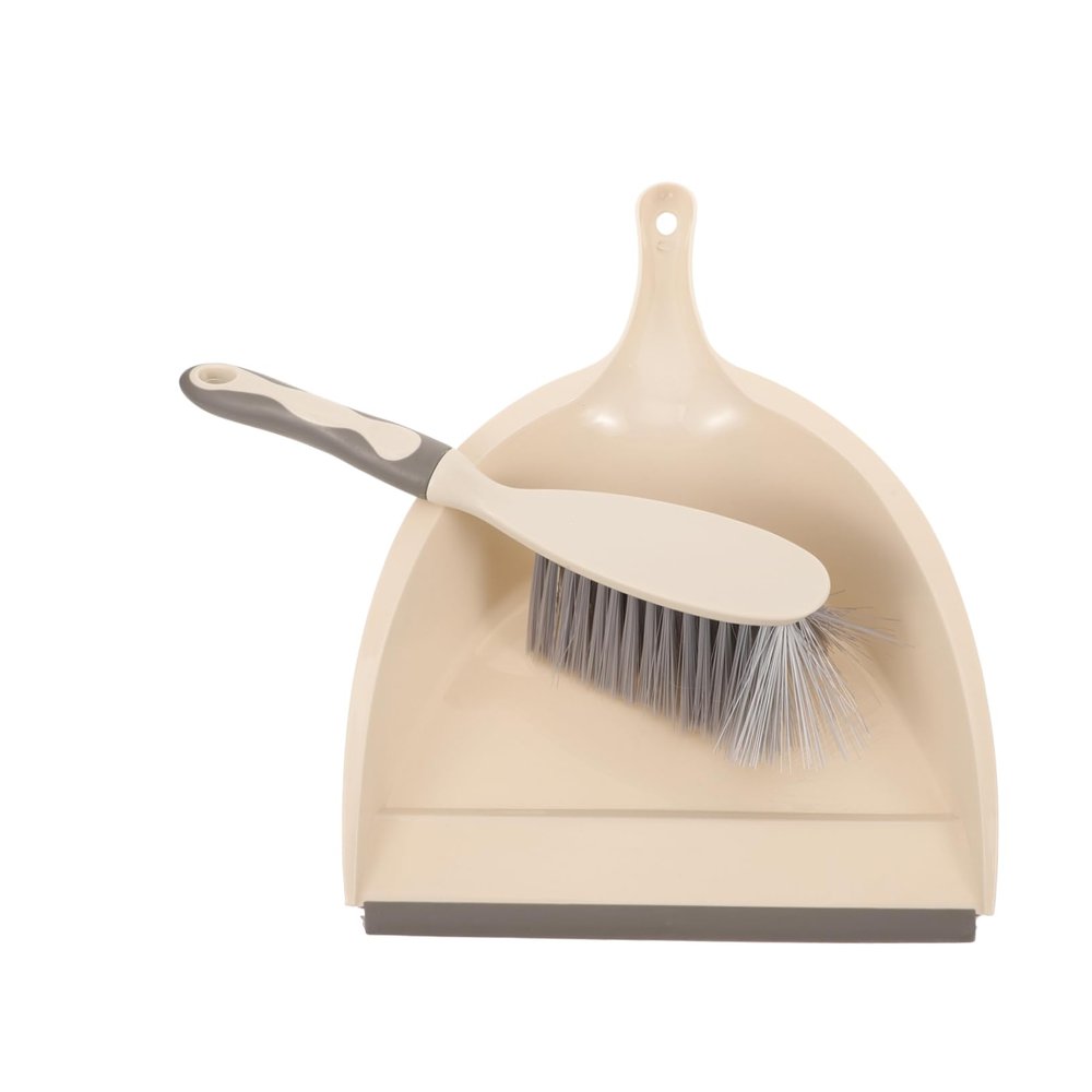 SKISUNO Durable Mini Broom Dustpan Set for Home Use Versatile Cleaning Supplies for Desktop Living Room and Pet Care Compact Design with Hanging Storage