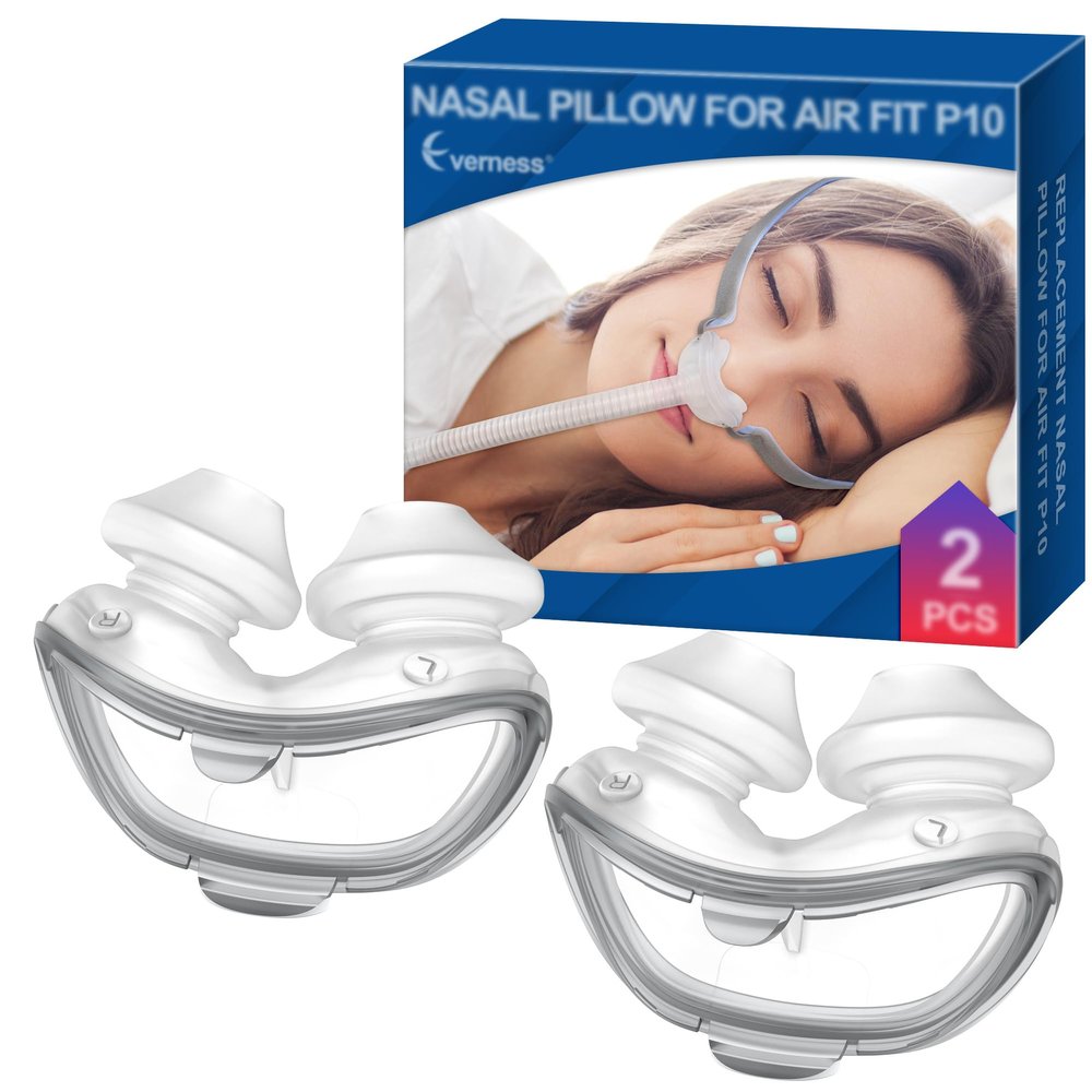 2 Packs Replacement Nasal Pillows for Airfit P10 Small, FSA/HSA Eligible, Lighter Weight and Better Seal, Replacement CPAP Supplies with Softer Silicone